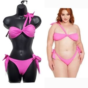 2/$30 Frederick's Of Hollywood Laguna Hot Pink Bikini 2Pc Set Size Small